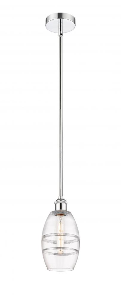 Vaz - 1 Light - 6 inch - Polished Chrome - Cord hung - Mini Pendant