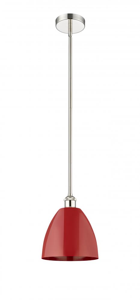 Plymouth - 1 Light - 9 inch - Polished Nickel - Cord hung - Mini Pendant