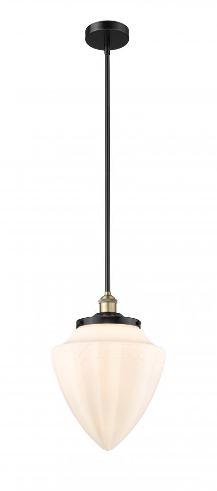 Bullet - 1 Light - 12 inch - Black Antique Brass - Cord hung - Mini Pendant