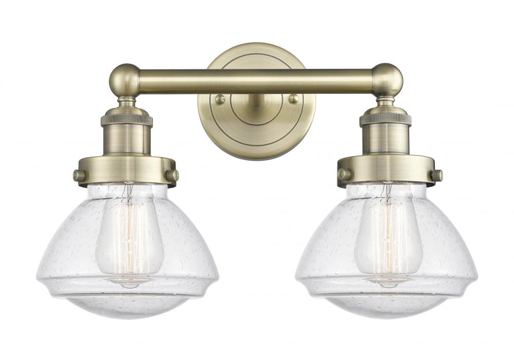 Olean - 2 Light - 16 inch - Antique Brass - Bath Vanity Light