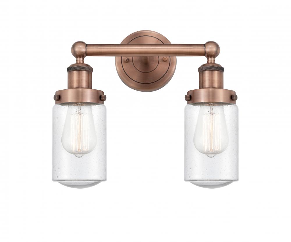 Dover - 2 Light - 14 inch - Antique Copper - Bath Vanity Light