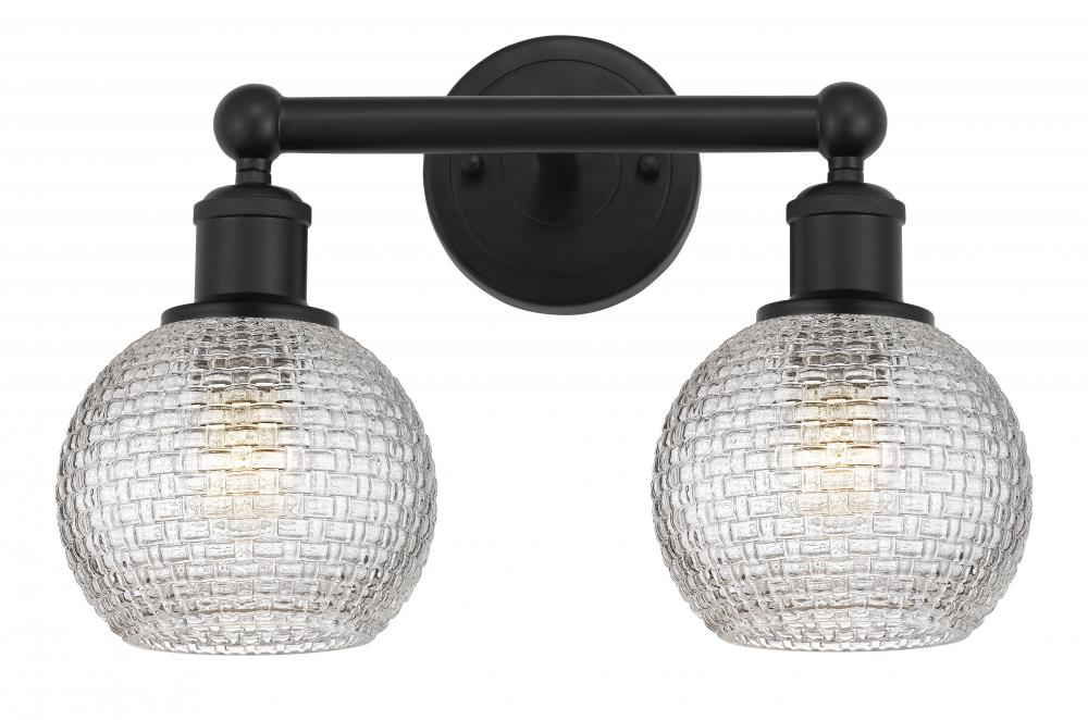 Athens - 2 Light - 15 inch - Matte Black - Bath Vanity Light