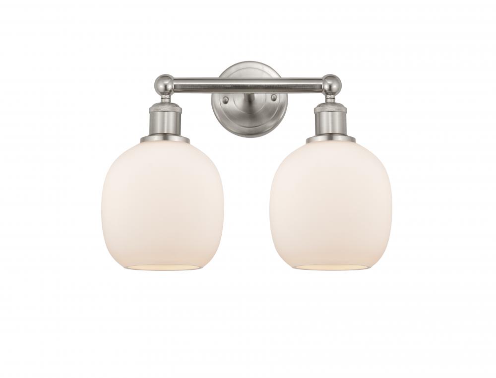 Belfast - 2 Light - 15 inch - Brushed Satin Nickel - Bath Vanity Light