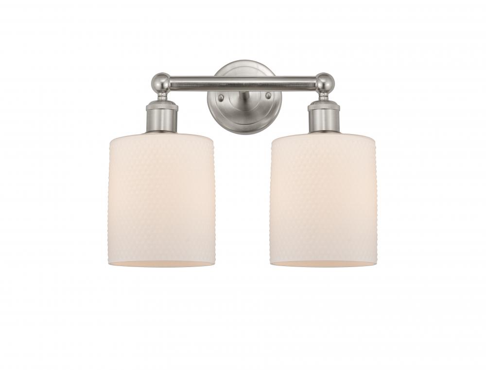 Cobbleskill - 2 Light - 14 inch - Brushed Satin Nickel - Bath Vanity Light