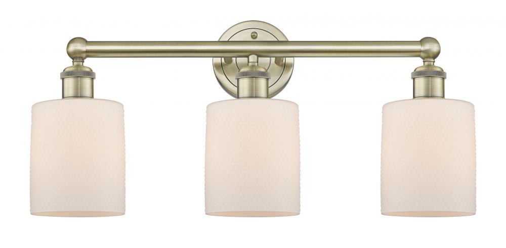 Cobbleskill - 3 Light - 23 inch - Antique Brass - Bath Vanity Light