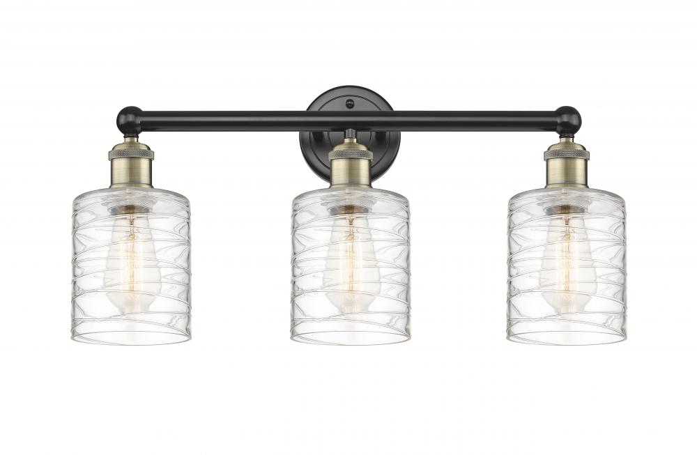 Cobbleskill - 3 Light - 23 inch - Black Antique Brass - Bath Vanity Light