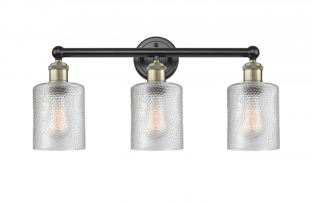 Cobbleskill - 3 Light - 23 inch - Black Antique Brass - Bath Vanity Light