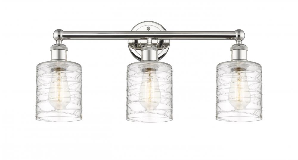 Cobbleskill - 3 Light - 23 inch - Polished Nickel - Bath Vanity Light