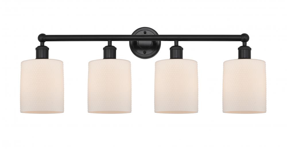 Cobbleskill - 4 Light - 32 inch - Matte Black - Bath Vanity Light