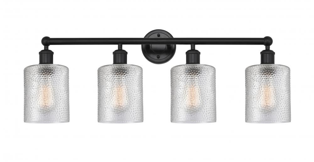 Cobbleskill - 4 Light - 32 inch - Matte Black - Bath Vanity Light