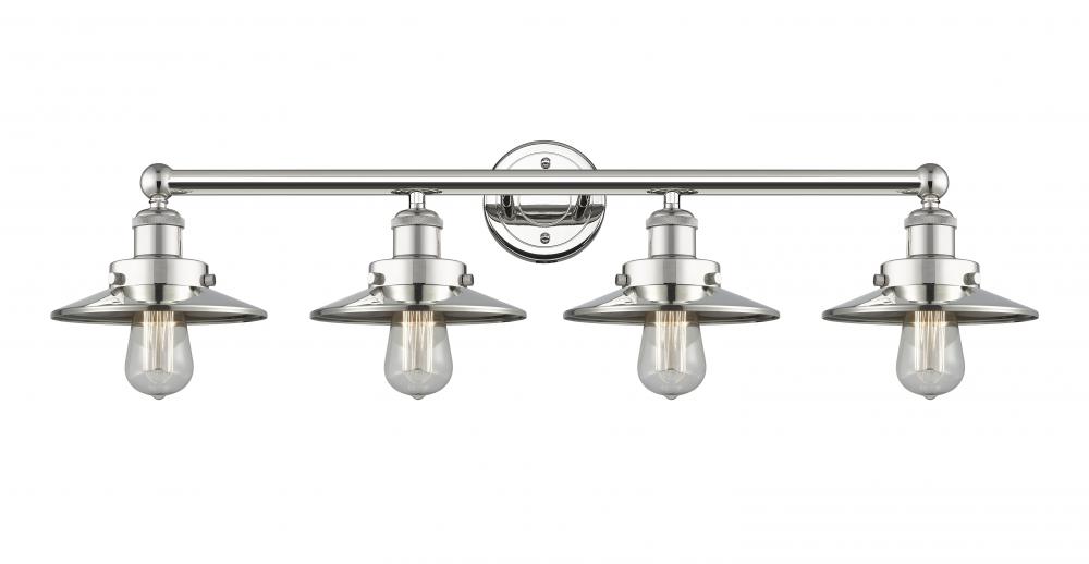 Edison - 4 Light - 35 inch - Polished Nickel - Bath Vanity Light