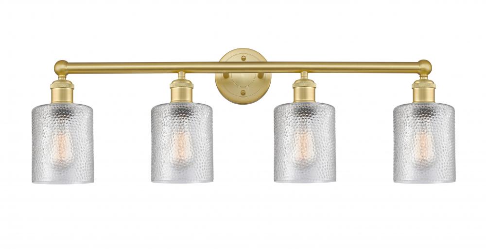 Cobbleskill - 4 Light - 32 inch - Satin Gold - Bath Vanity Light