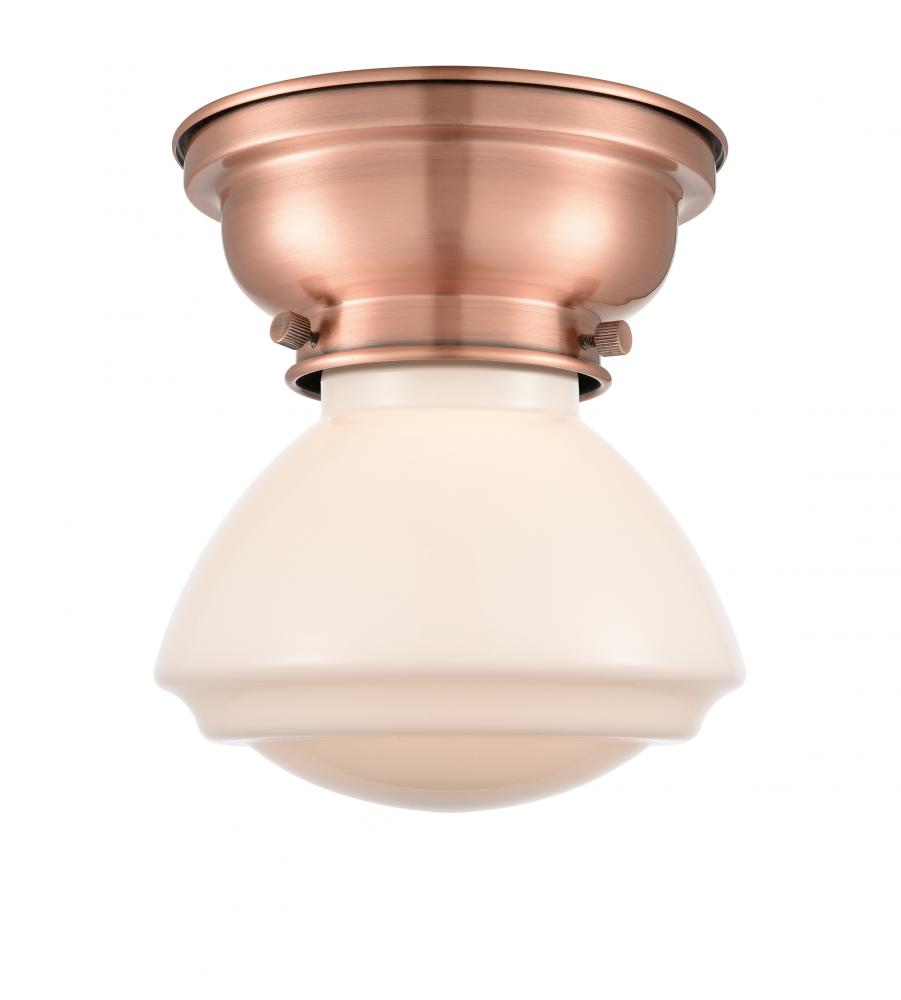 Olean - 1 Light - 7 inch - Antique Copper - Flush Mount