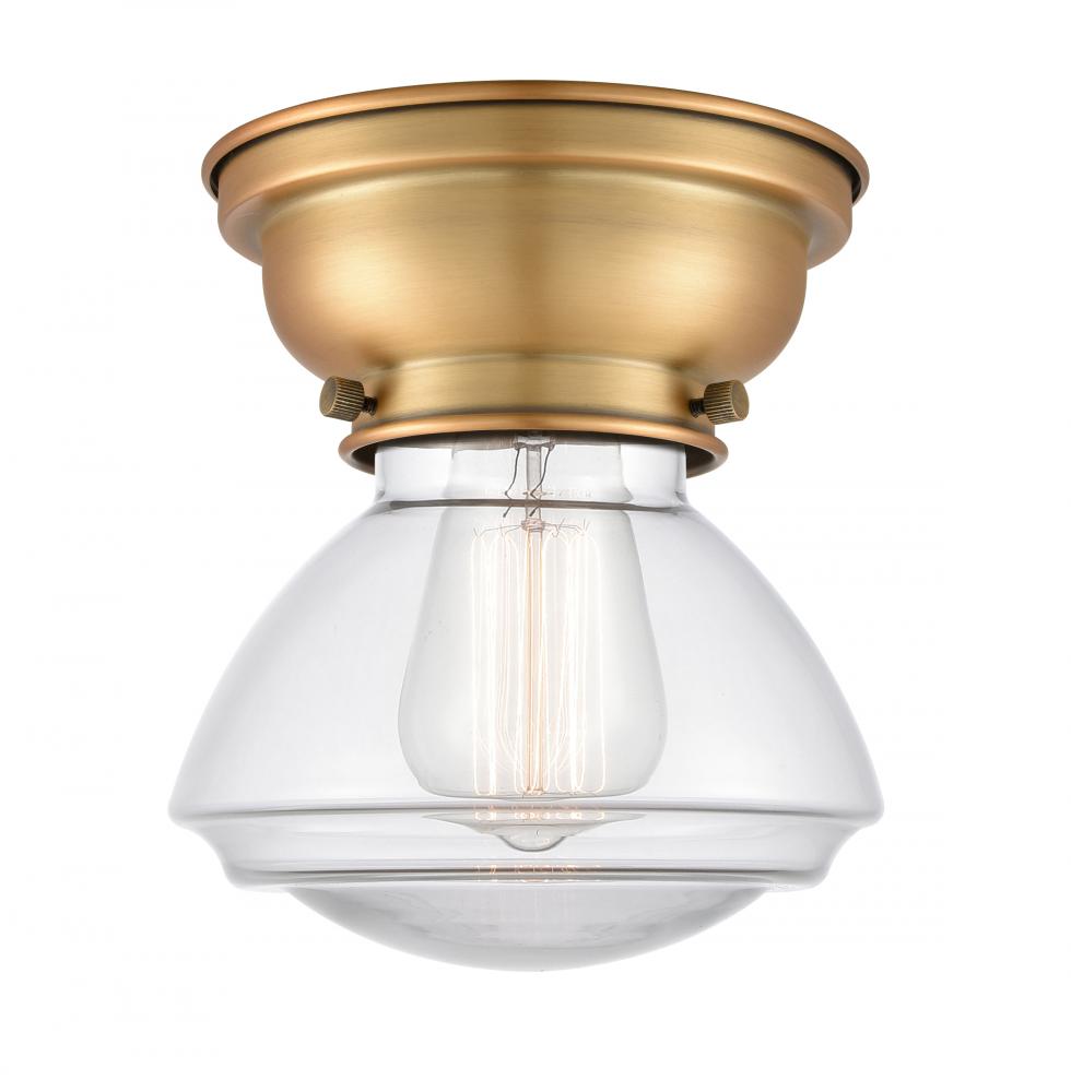 Olean - 1 Light - 7 inch - Brushed Brass - Flush Mount