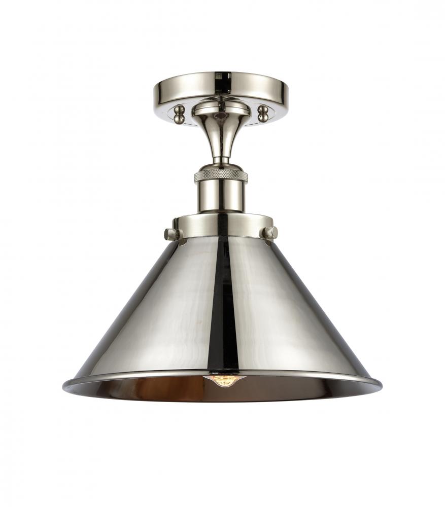 Briarcliff - 1 Light - 10 inch - Polished Nickel - Semi-Flush Mount