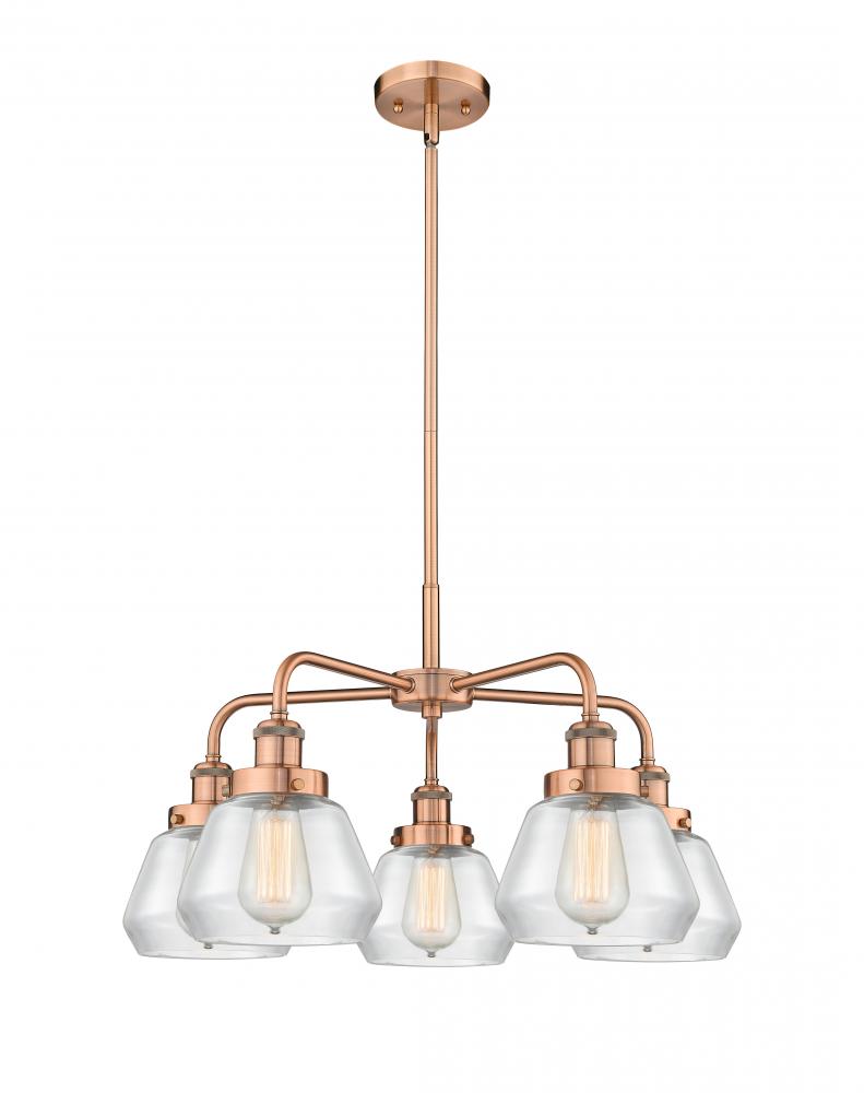 Fulton - 5 Light - 26 inch - Antique Copper - Chandelier