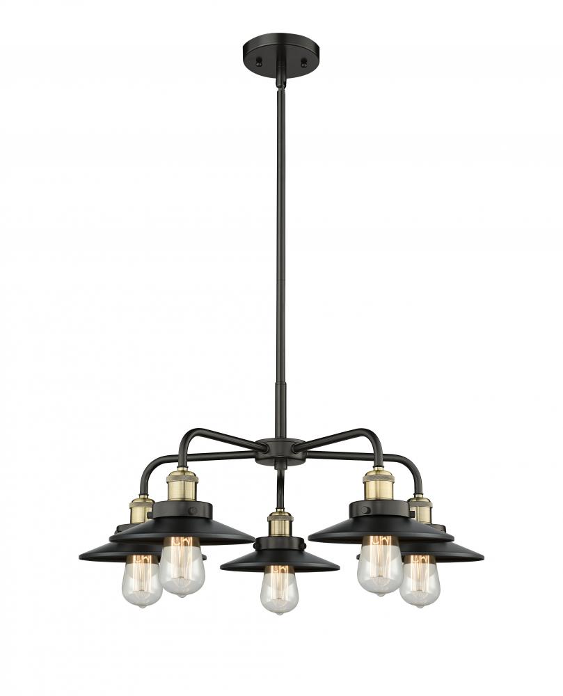 Edison - 5 Light - 27 inch - Black Antique Brass - Chandelier