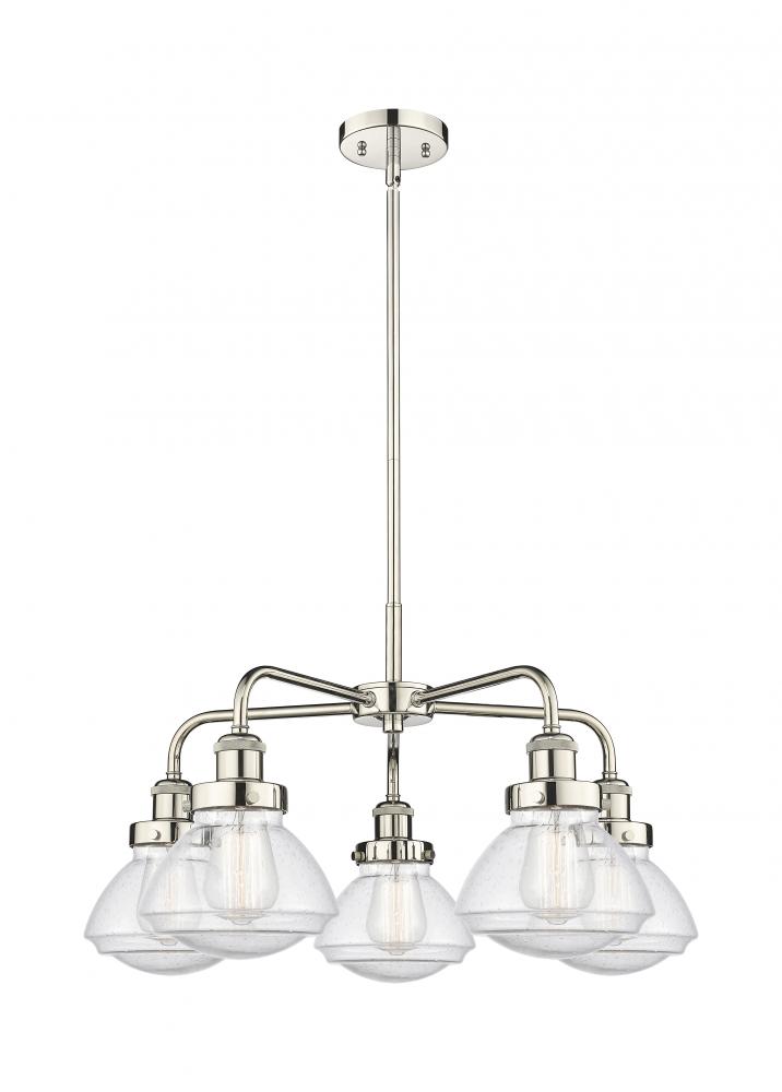 Olean - 5 Light - 25 inch - Polished Nickel - Chandelier