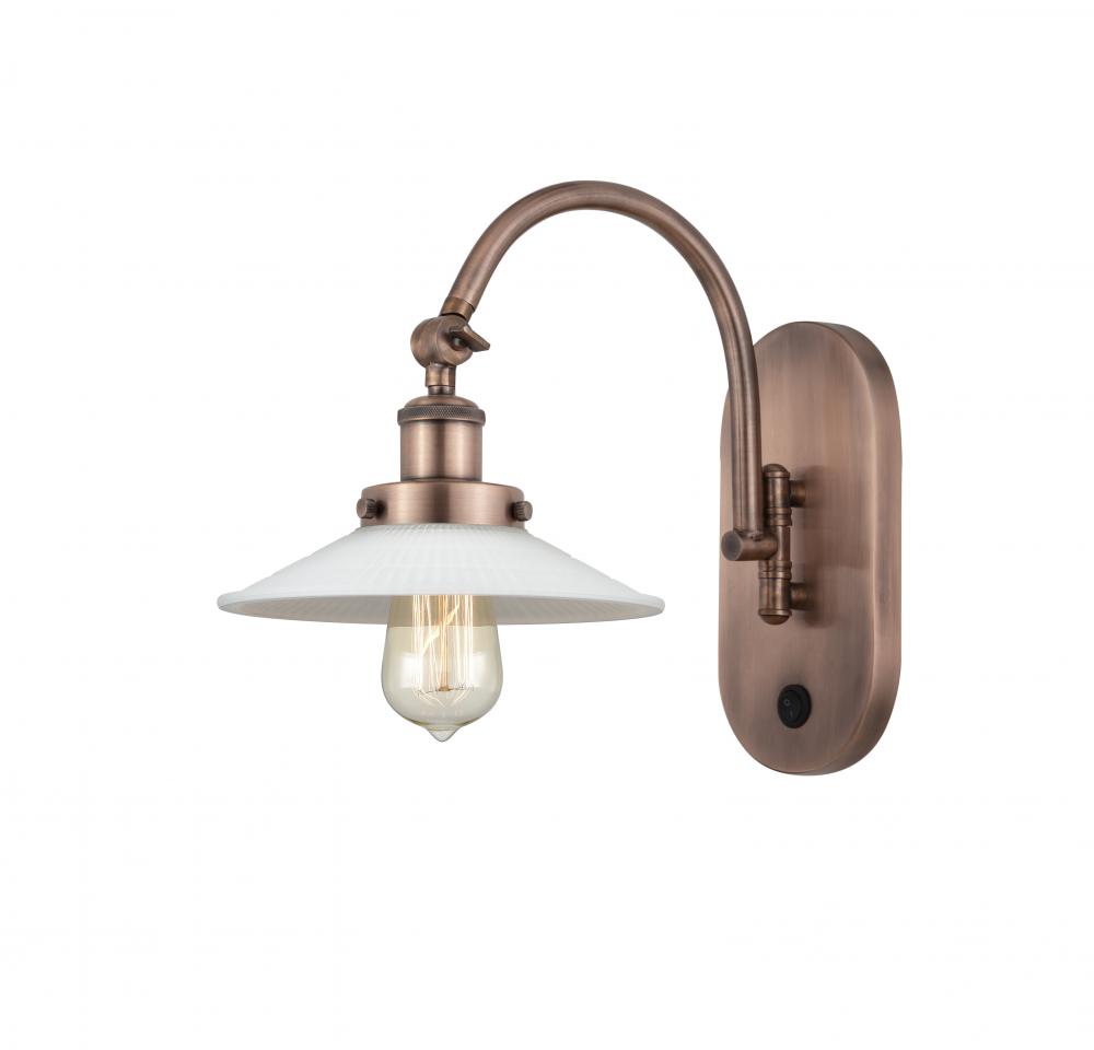 Halophane - 1 Light - 9 inch - Antique Copper - Sconce