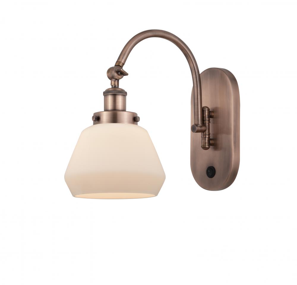 Fulton - 1 Light - 7 inch - Antique Copper - Sconce