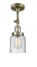 Innovations Lighting 201F-AB-G54 - Bell - 1 Light - 5 inch - Antique Brass - Semi-Flush Mount