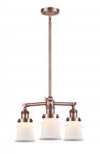 Innovations Lighting 207-AC-G181S - Canton - 3 Light - 18 inch - Antique Copper - Stem Hung - Chandelier