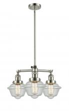 Innovations Lighting 207-PN-G534 - Oxford - 3 Light - 20 inch - Polished Nickel - Stem Hung - Chandelier