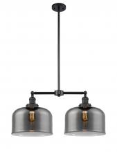 Innovations Lighting 209-BK-G73-L - Bell - 2 Light - 21 inch - Matte Black - Stem Hung - Island Light