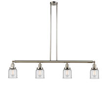 Innovations Lighting 214-PN-G52 - Bell - 4 Light - 50 inch - Polished Nickel - Stem Hung - Island Light