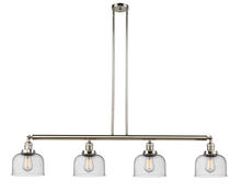 Innovations Lighting 214-PN-G74 - Bell - 4 Light - 53 inch - Polished Nickel - Stem Hung - Island Light