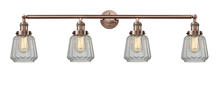 Innovations Lighting 215-AC-G142-LED - Chatham - 4 Light - 42 inch - Antique Copper - Bath Vanity Light