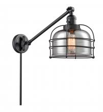 Innovations Lighting 237-BK-G73-CE - Bell Cage - 1 Light - 8 inch - Matte Black - Swing Arm