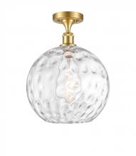 Innovations Lighting 516-1C-SG-G1215-12 - Athens Water Glass - 1 Light - 12 inch - Satin Gold - Semi-Flush Mount