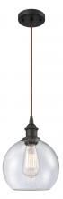 Innovations Lighting 516-1P-OB-G124 - Athens - 1 Light - 8 inch - Oil Rubbed Bronze - Cord hung - Mini Pendant