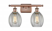 Innovations Lighting 516-2W-AC-G82 - Eaton - 2 Light - 16 inch - Antique Copper - Bath Vanity Light