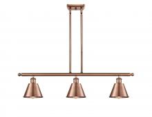 Innovations Lighting 516-3I-AC-M8 - Smithfield - 3 Light - 36 inch - Antique Copper - Cord hung - Island Light