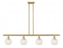 Innovations Lighting 516-4I-SG-G1216-6WM - White Mouchette - 4 Light - 48 inch - Satin Gold - Stem Hung - Island Light