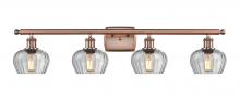 Innovations Lighting 516-4W-AC-G92 - Fenton - 4 Light - 37 inch - Antique Copper - Bath Vanity Light