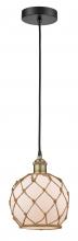 Innovations Lighting 616-1P-BAB-G121-8RB - Edison - 1 Light - 8 inch - Black Antique Brass - Mini Pendant