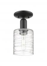 Innovations Lighting 716-1C-BK-G1113 - Cobbleskill - 1 Light - 5 inch - Matte Black - Semi-Flush Mount