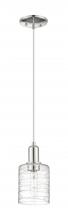 Innovations Lighting 716-1P-PN-G1113 - Cobbleskill - 1 Light - 5 inch - Polished Nickel - Cord hung - Mini Pendant