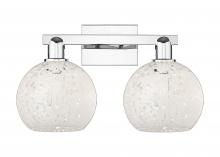 Innovations Lighting 716-2W-PC-G1216-8WM - White Mouchette - 2 Light - 19 inch - Polished Chrome - Bath Vanity Light