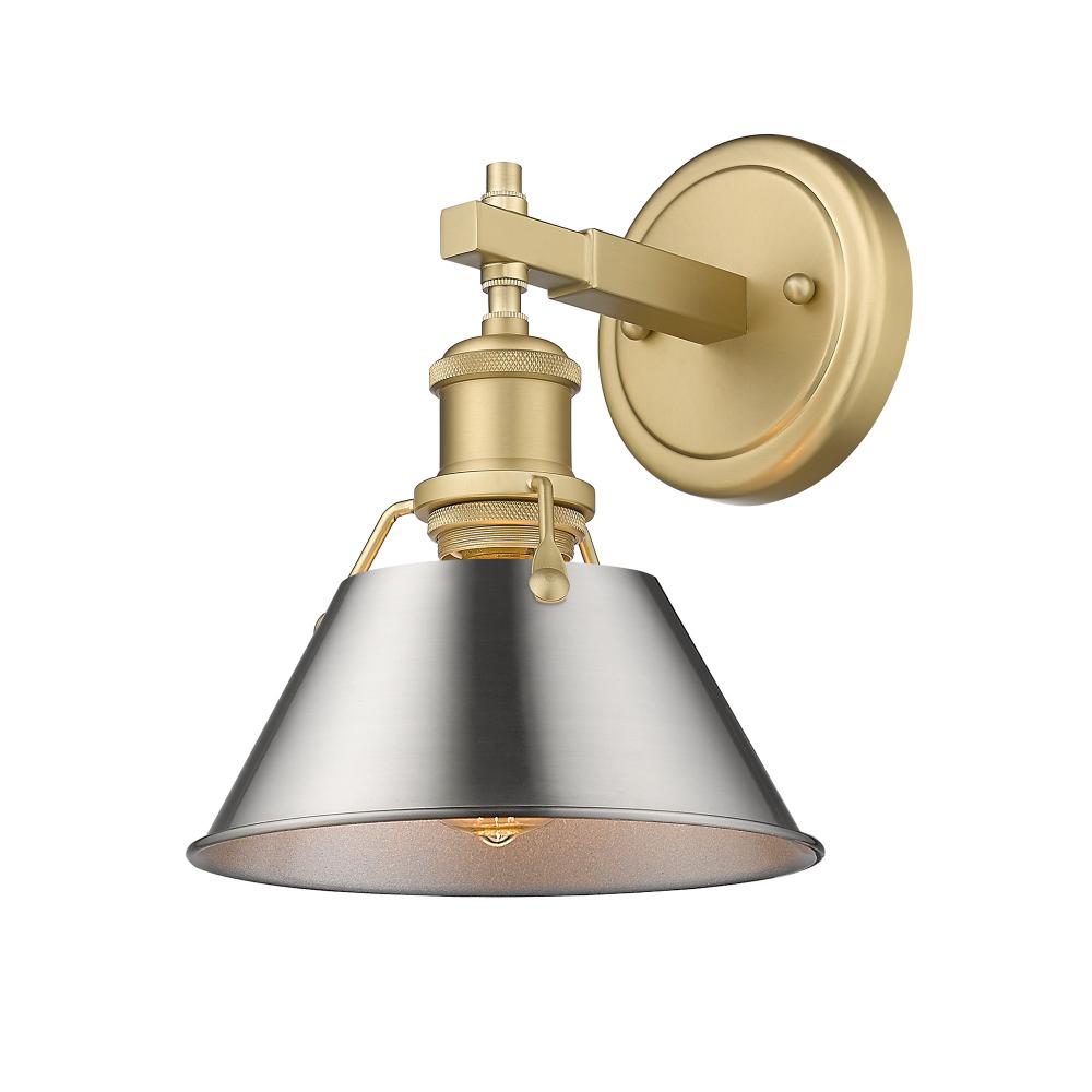 Orwell BCB 1 Light Bath Vanity in Brushed Champagne Bronze with Pewter shade