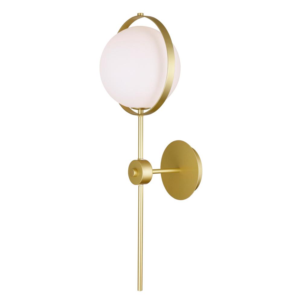 Da Vinci 1 Light Wall Light With Brass Finish