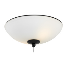 Generation Lighting MC266BK - 12" LED Light Kit in Matte Black with Matte White Glass