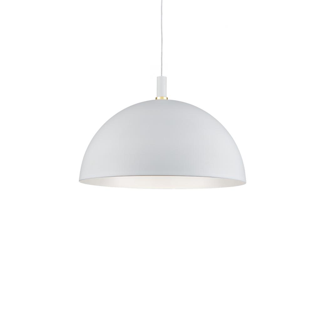 Archibald 32-in White With Gold Detail 1 Light Pendant