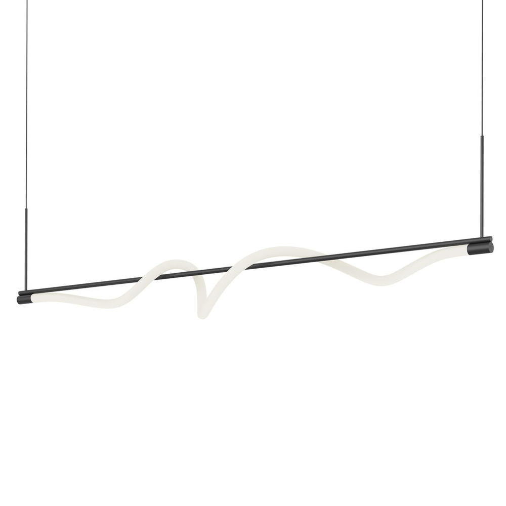 Cursive 54-in Black LED Linear Pendant