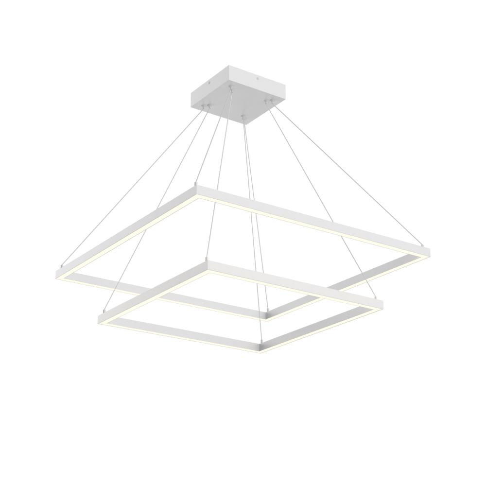 Piazza 32-in White LED Chandeliers