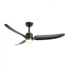 Kuzco Lighting Inc CF72952-BG/MB-5CCT - Hugo 52-in Brushed Gold/Matte Black with Light Kit Ceiling Fan