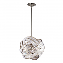  CD10072-8-PN - 8-Light 22" Orbital Sputnik Crystal Chandelier